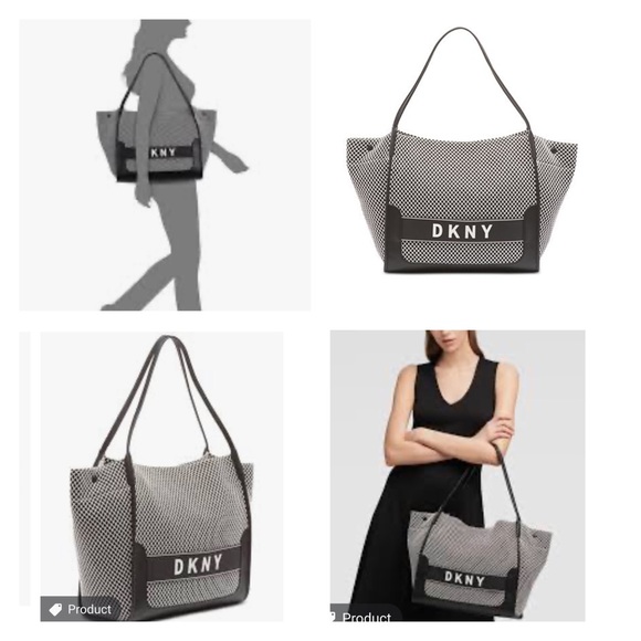 dkny ebony mesh tote
